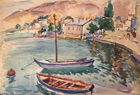 Кончаловский Михаил Петрович. Лодки у берега. 63