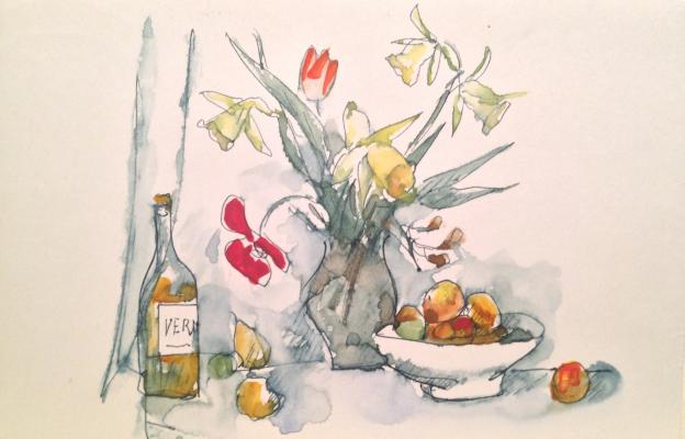 Крылов Порфирий Никитич. Натюрморт "Праздничный".