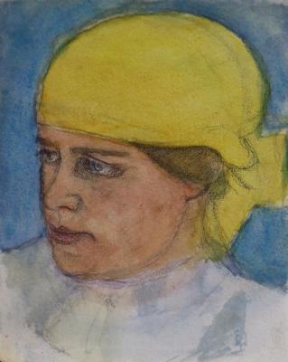Костенко Константин Евтихиевич. Женщина в желтой косынке