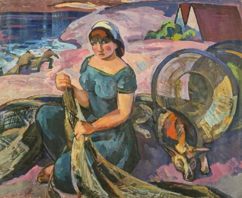 Васин Виктор Фёдорович. Женщина с сетями