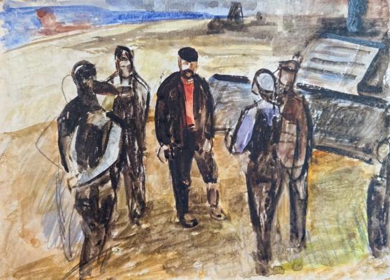 Васин Виктор Фёдорович. На уборке зерна