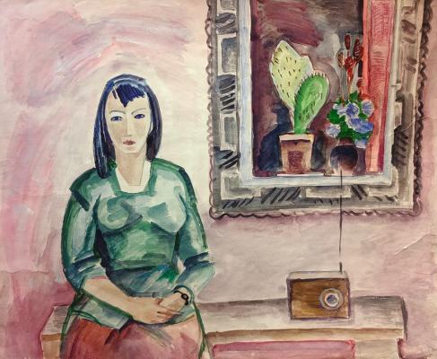 Васин Виктор Фёдорович. Женщина с радиоприемником