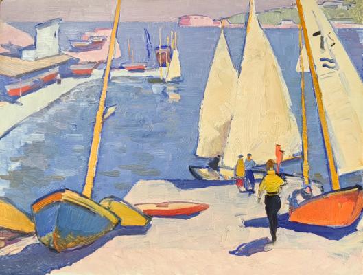 Васин Виктор Фёдорович. Яхты у причала