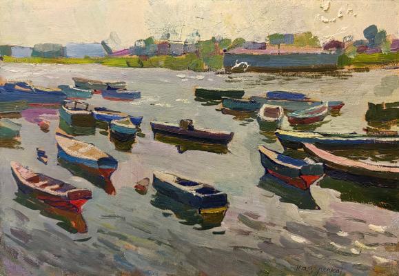 Назаренко Татьяна Григорьевна. Лодки на реке