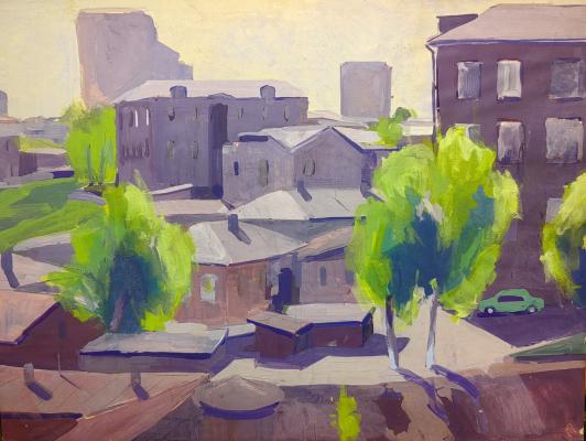 Бурмистров Борис Алексеевич. Тополя распустились