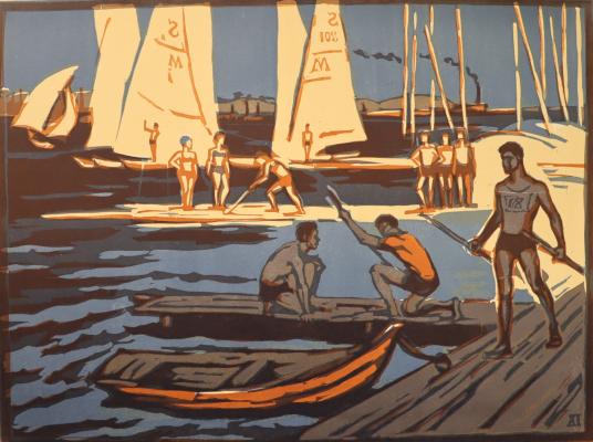 Пискарёва Анна Николаевна. На лодочной станции