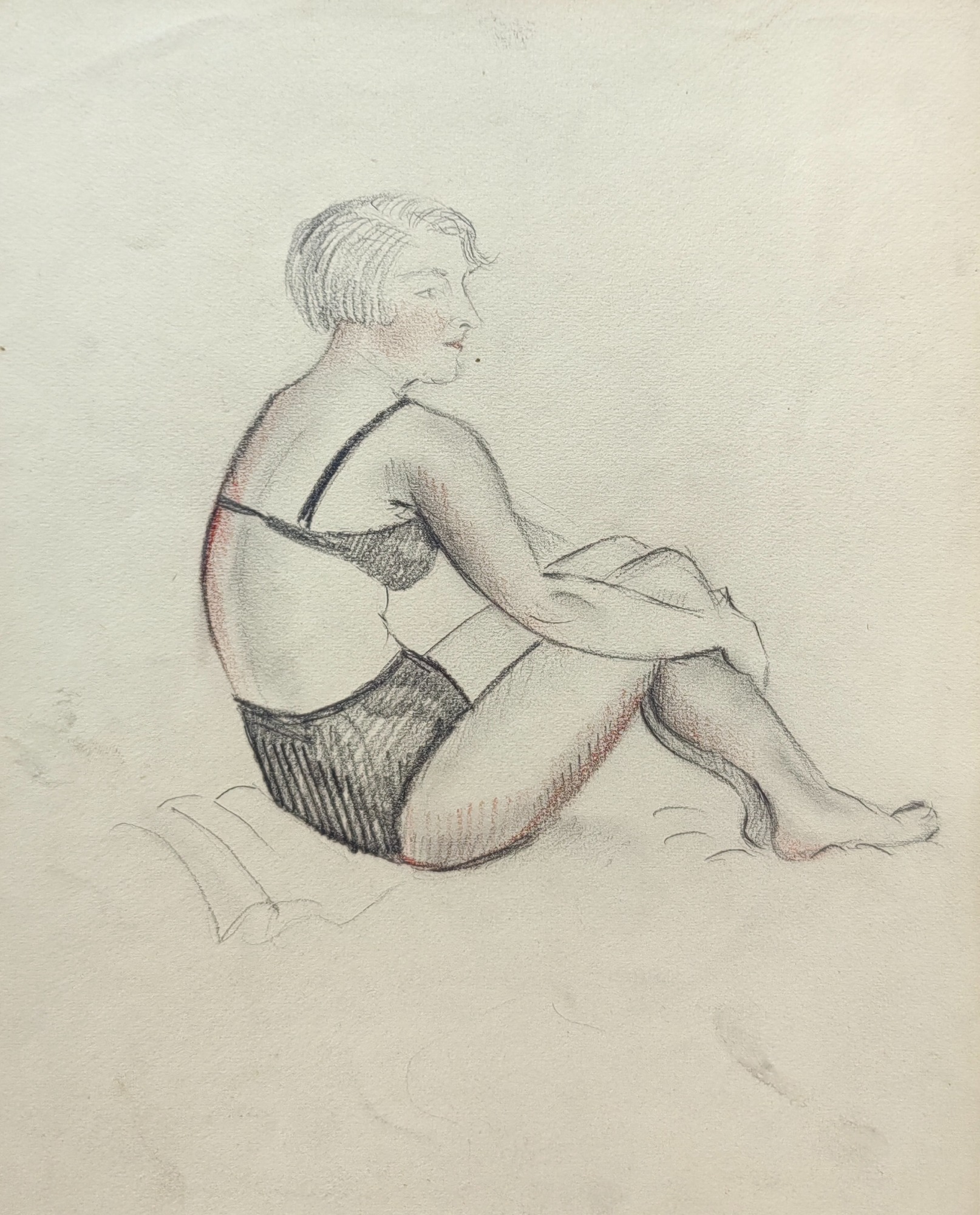 Обручева Нина Николаевна. Женщина в купальнике