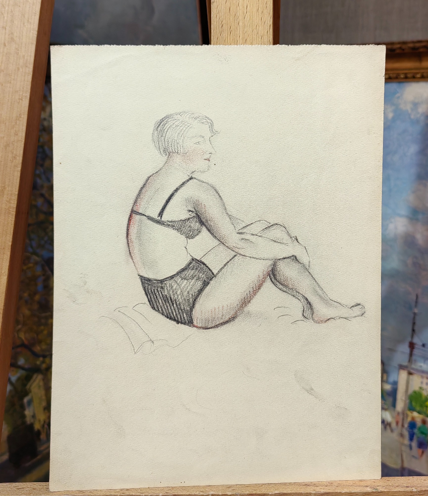 Обручева Нина Николаевна. Женщина в купальнике