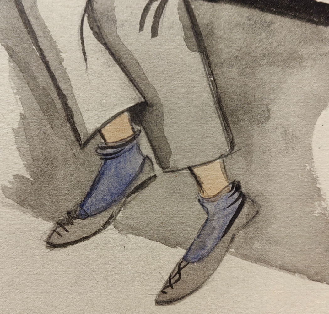 Обручева Нина Николаевна. Мужик в тельняшке и кепке