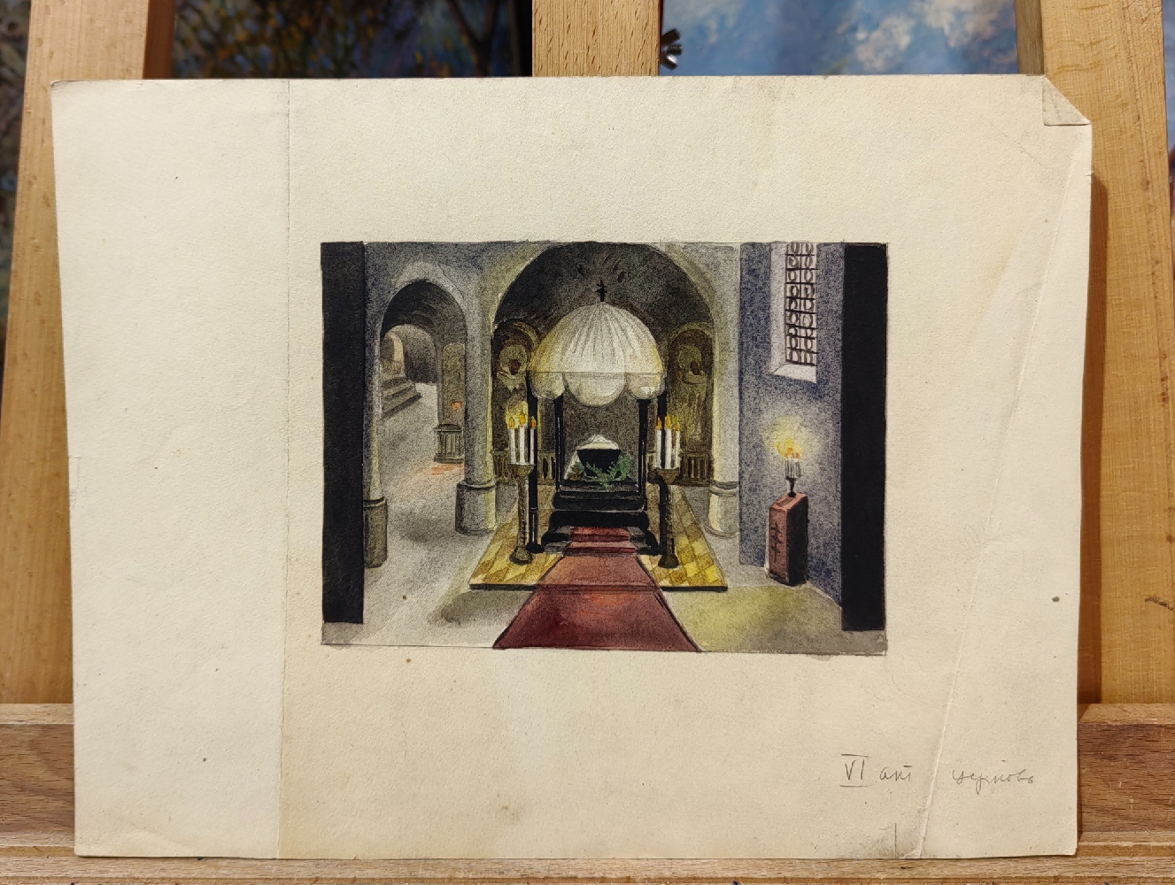 Обручева Нина Николаевна. В церкви