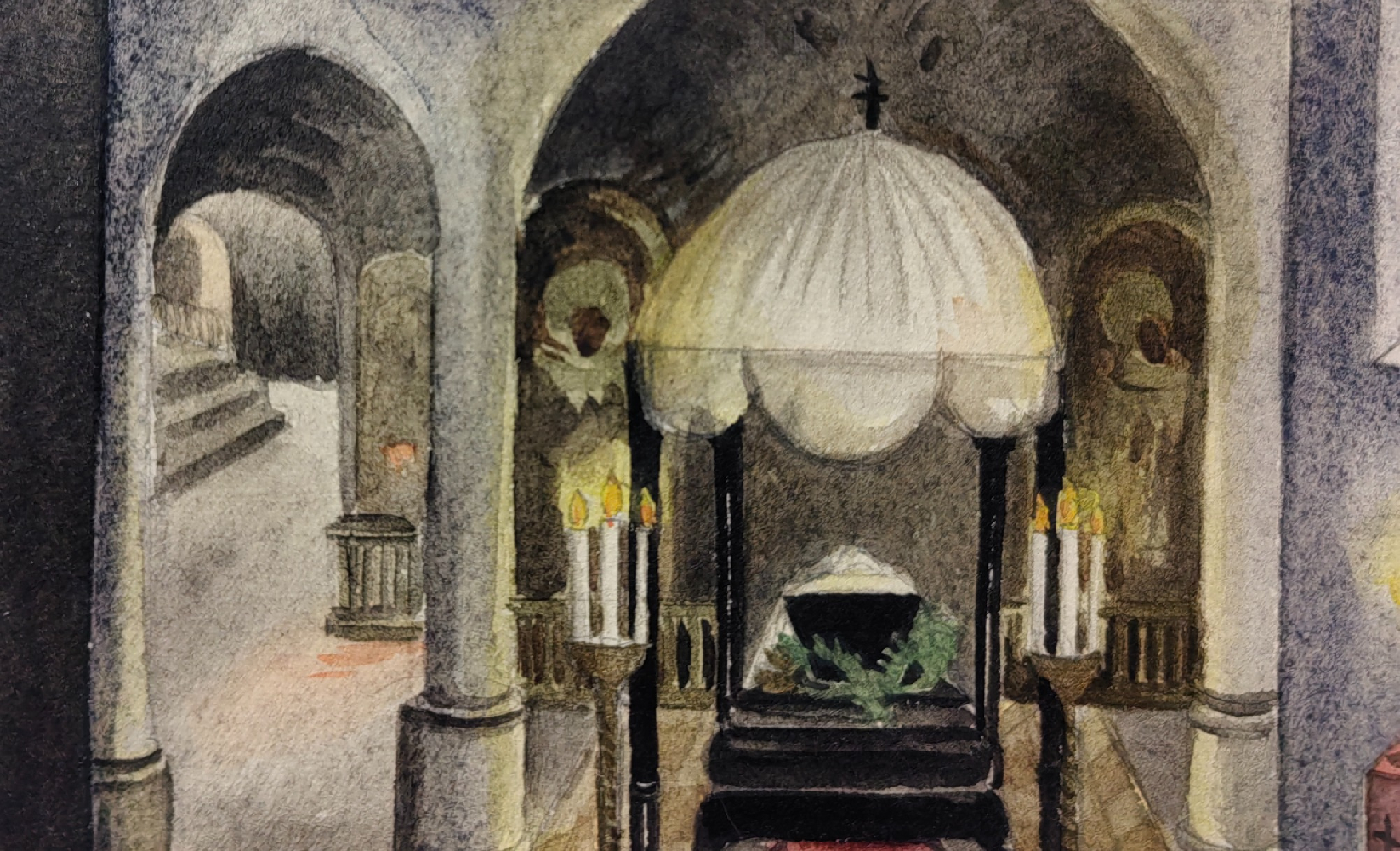 Обручева Нина Николаевна. В церкви