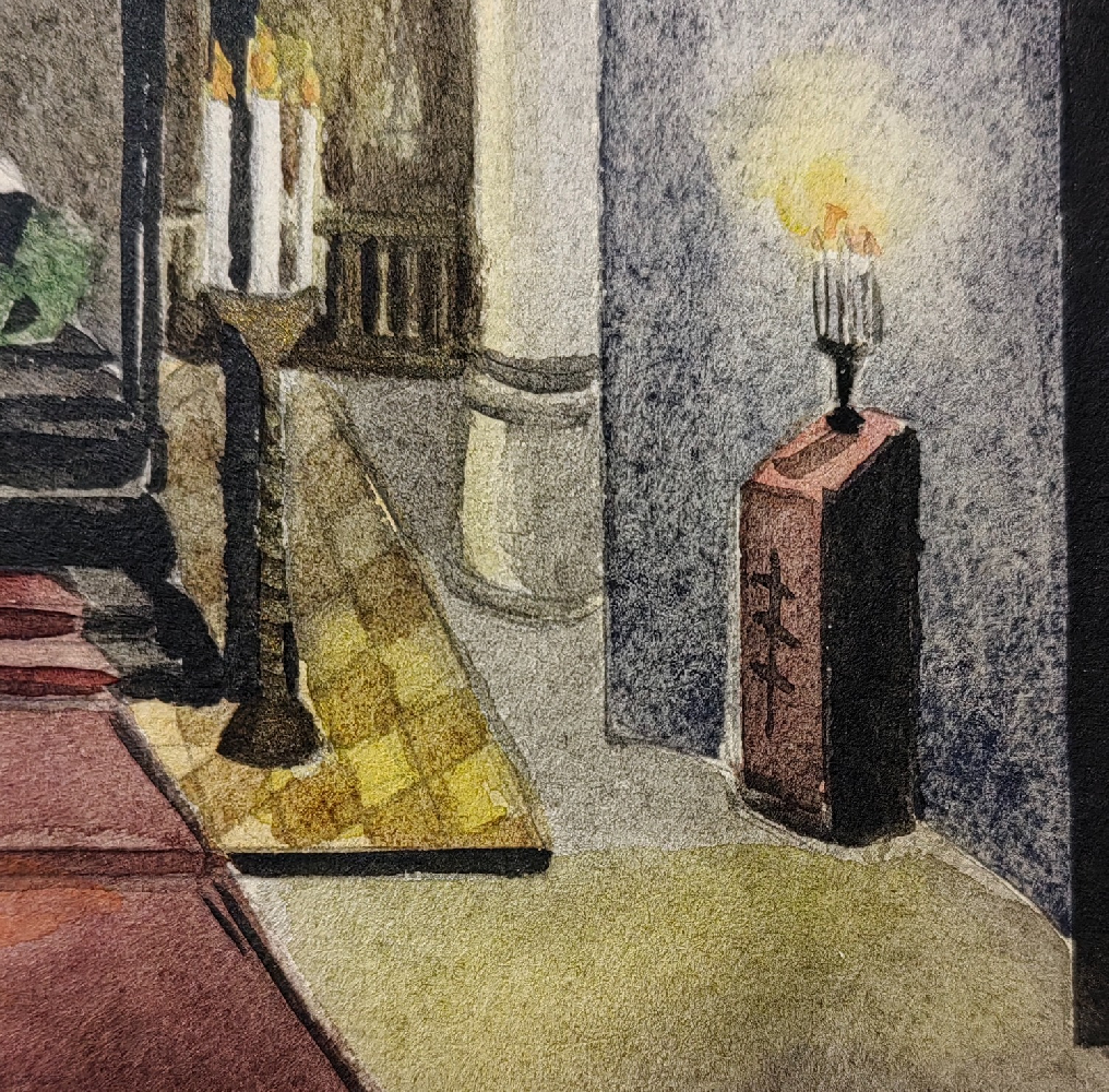 Обручева Нина Николаевна. В церкви