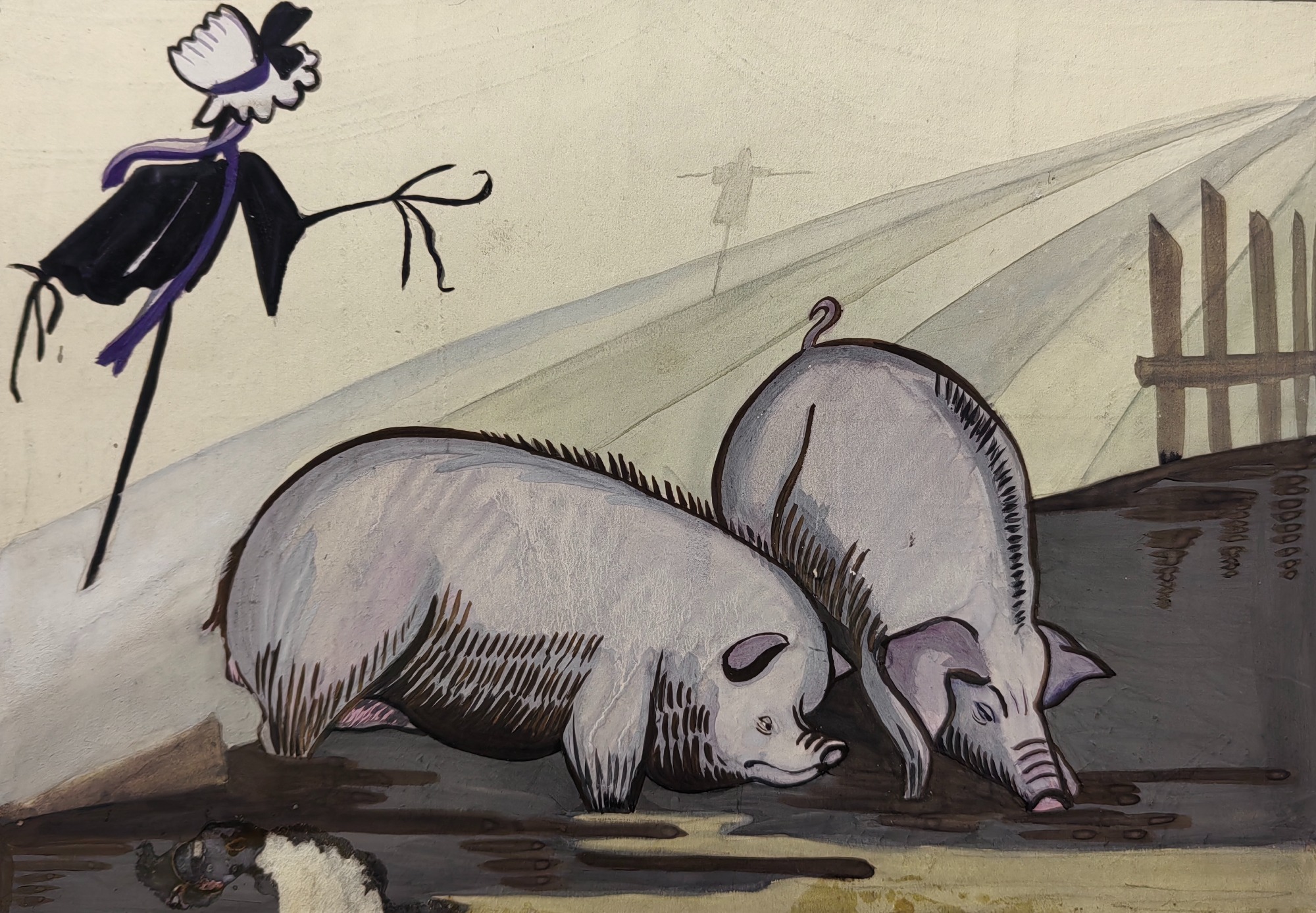 Обручева Нина Николаевна. Эскиз декорации к спектаклю 