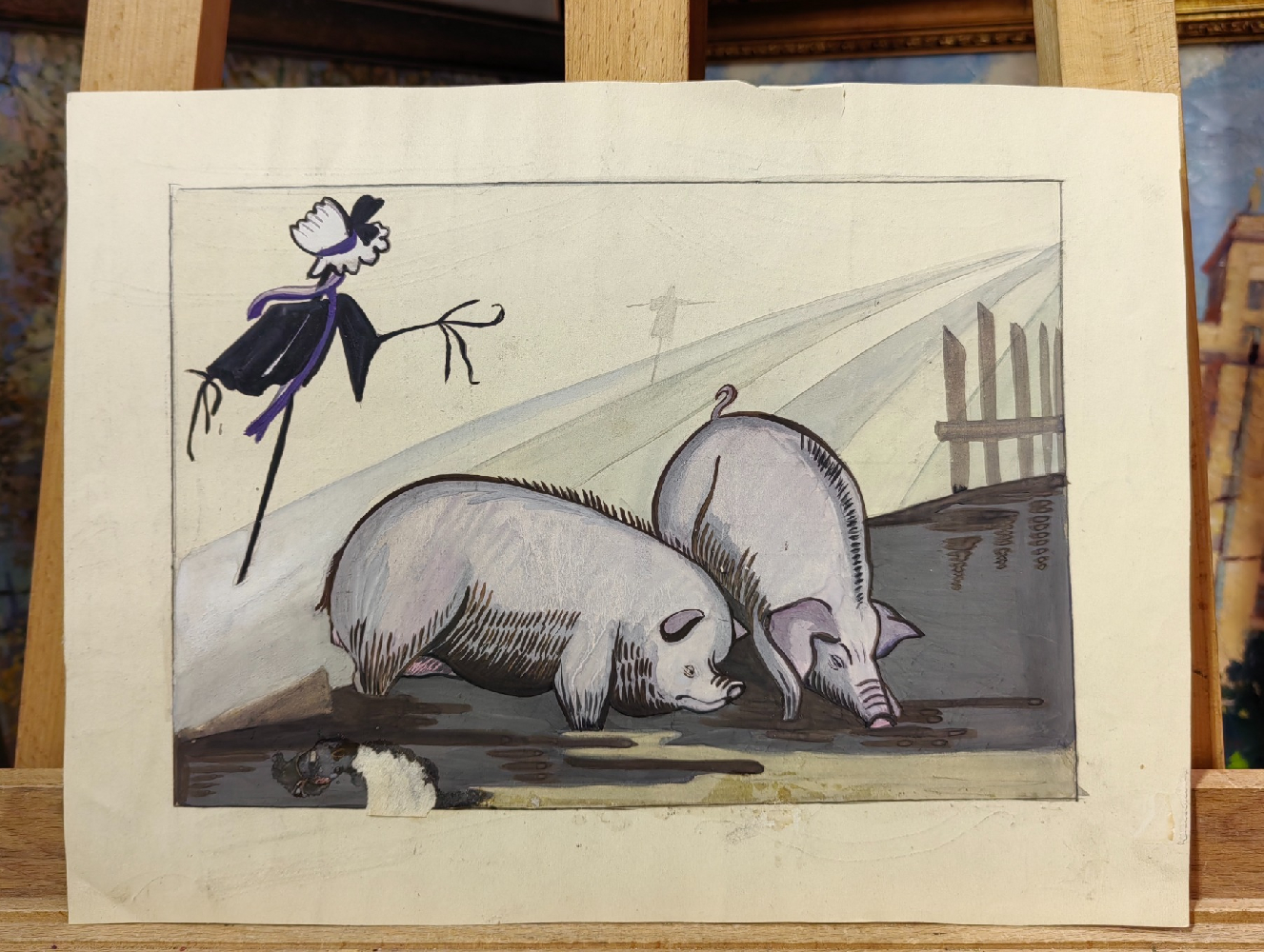 Обручева Нина Николаевна. Эскиз декорации к спектаклю 