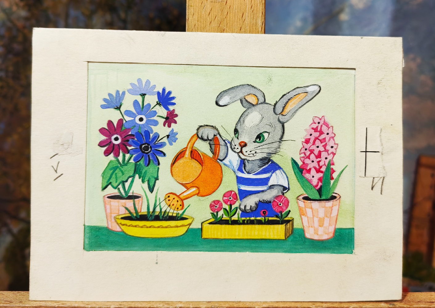 Обручева Нина Николаевна. Заяц с лейкой. 2