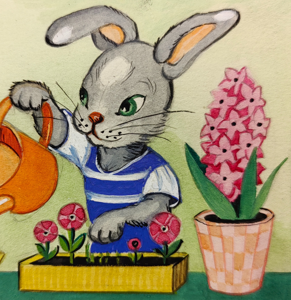 Обручева Нина Николаевна. Заяц с лейкой. 2