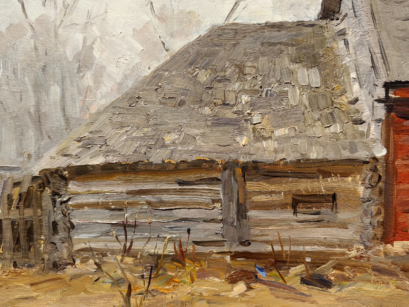 Дрючин Николай Иванович. Весна. Серый день