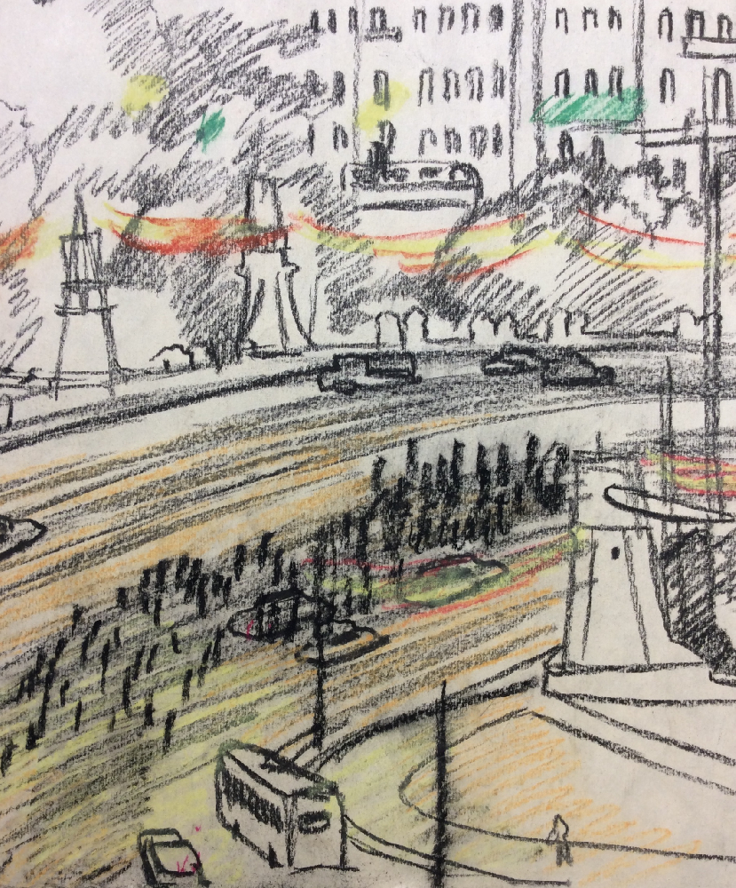 Дувидов Виктор Аронович. Мост у Белорусского вокзала