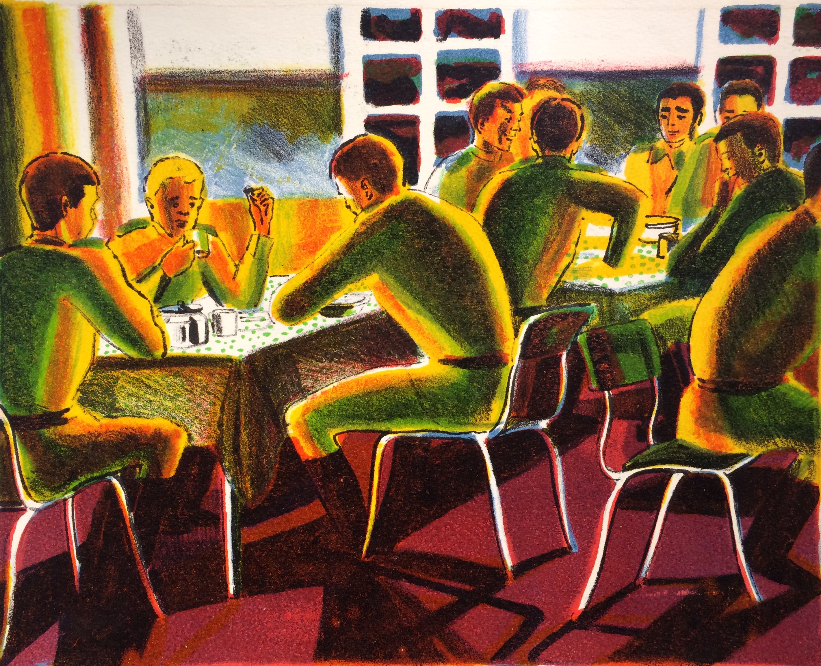 Дувидов Виктор Аронович. В столовой.