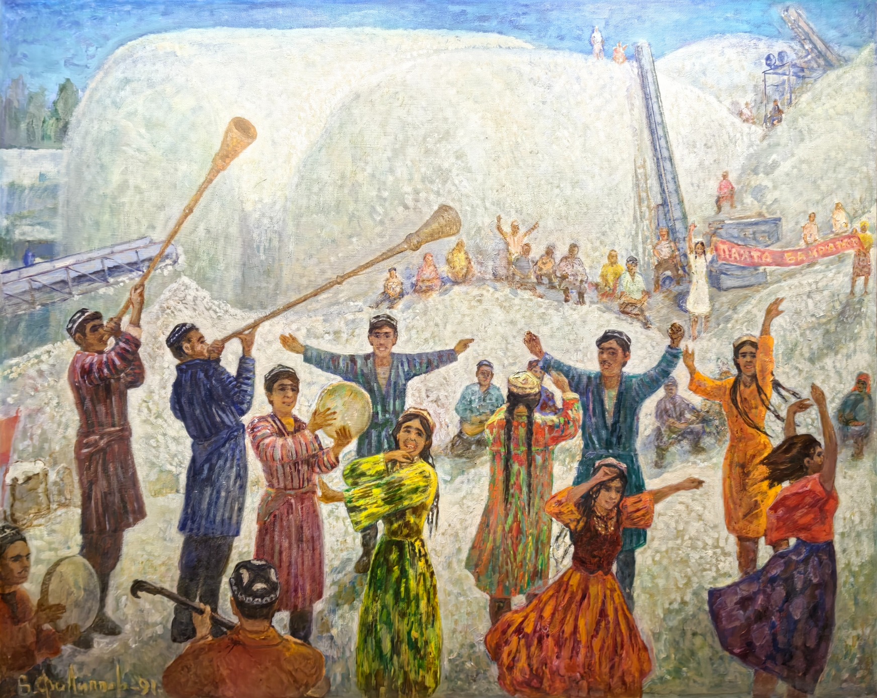 Филиппов Виктор Варламович. Пахта байрам. Праздник труда.
