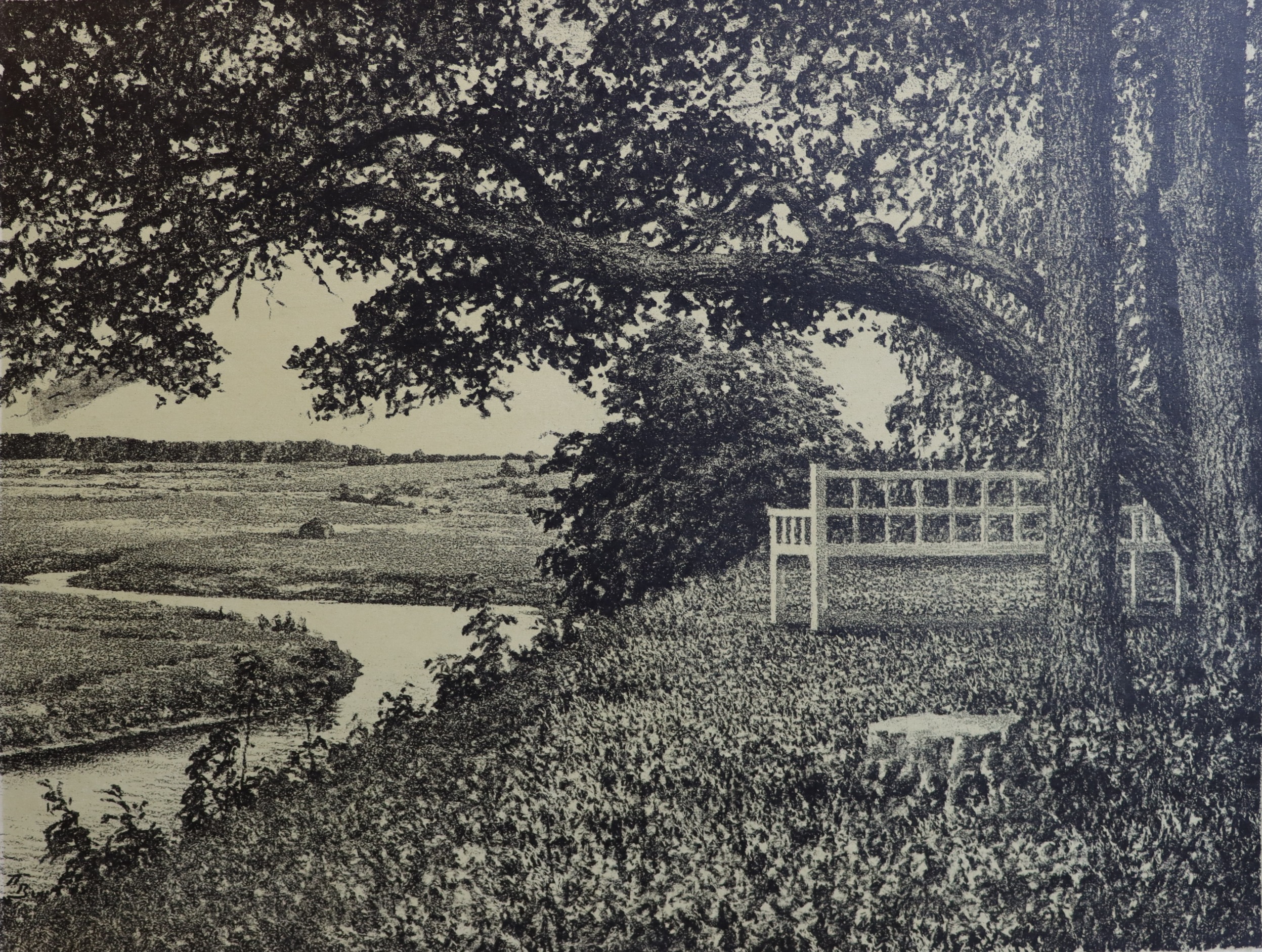 Ванеев Петр Иванович. Пушкинские места.Тригорское.Скамья Онегина