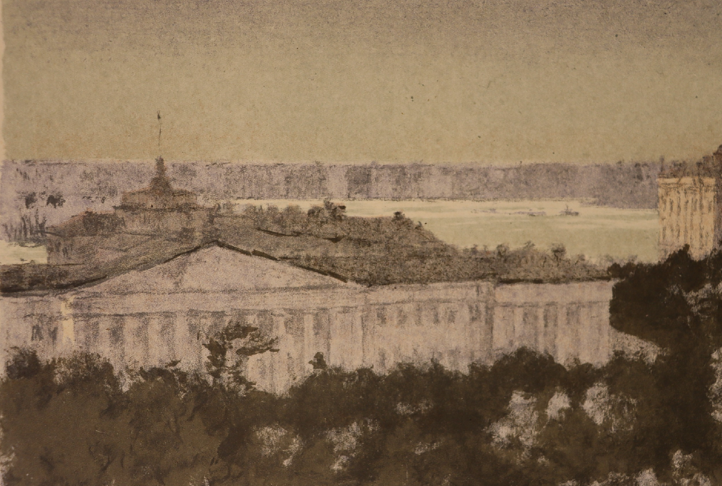 Ванеев Петр Иванович. Ленинград. У Дворцовой площади.