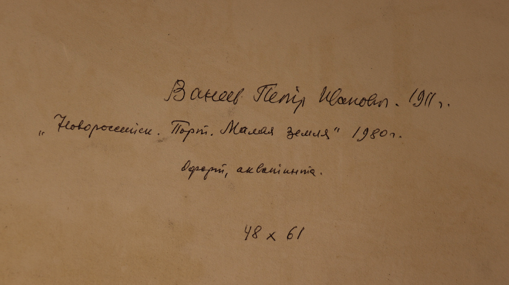 Ванеев Петр Иванович. Новороссийск. Порт. Малая земля