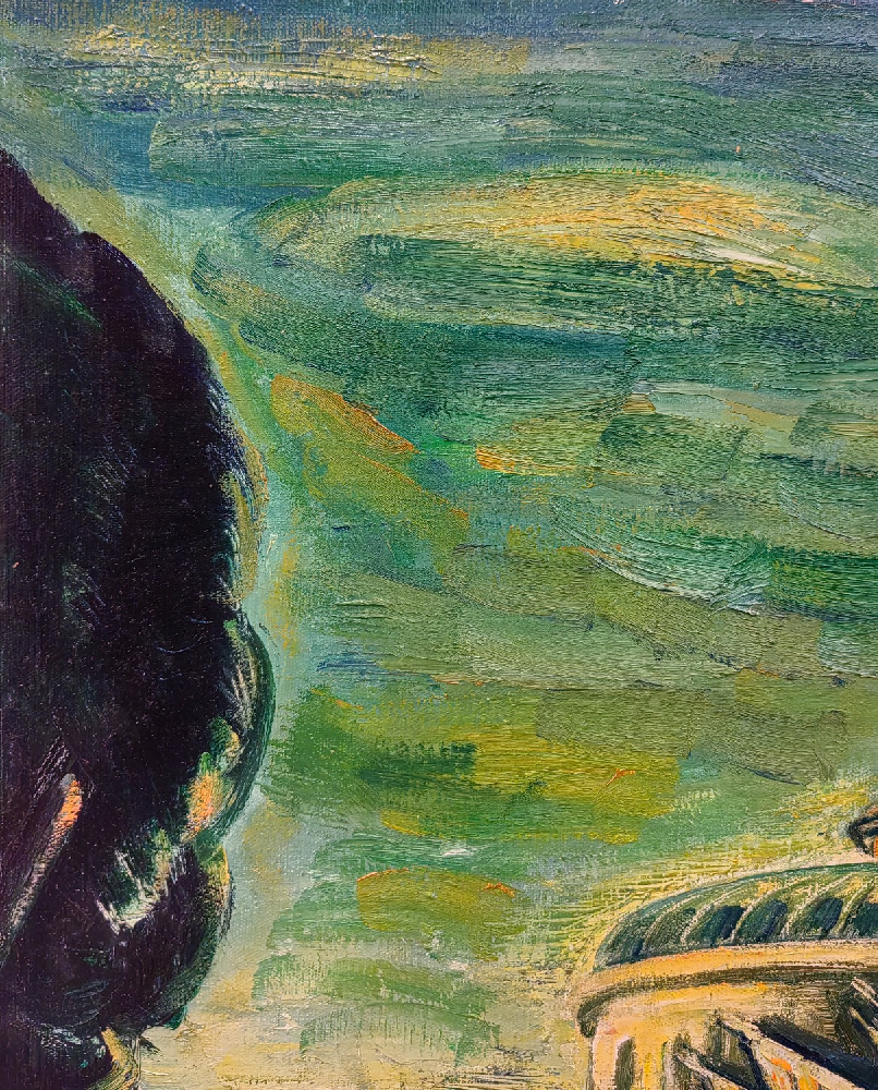 Зарипов Аннамухамед Зарипович. Пейзаж г. Ашхабада. Здание ЦК КП Туркменистана