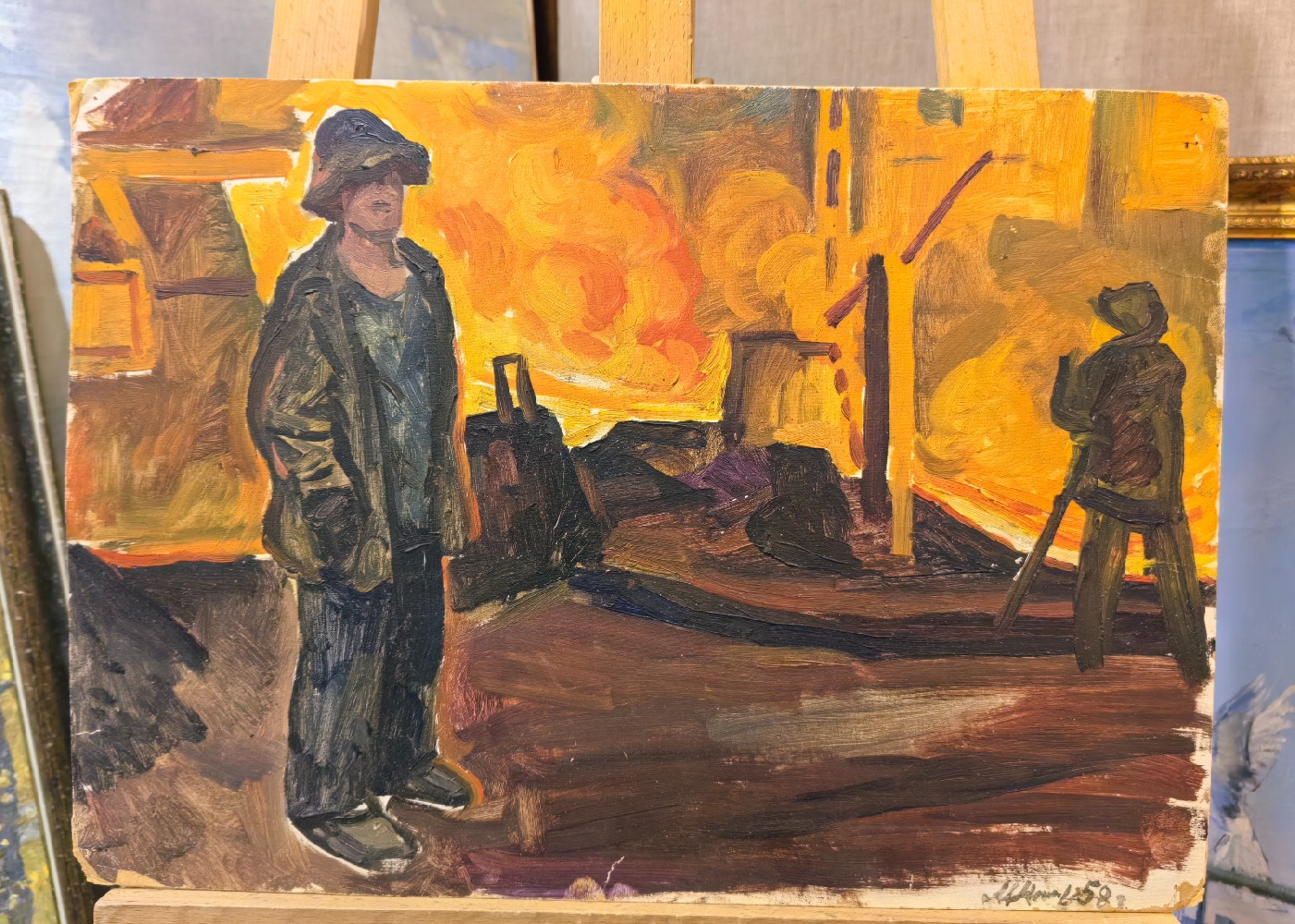 Никонов Михаил Фёдорович. В доменном цеху.