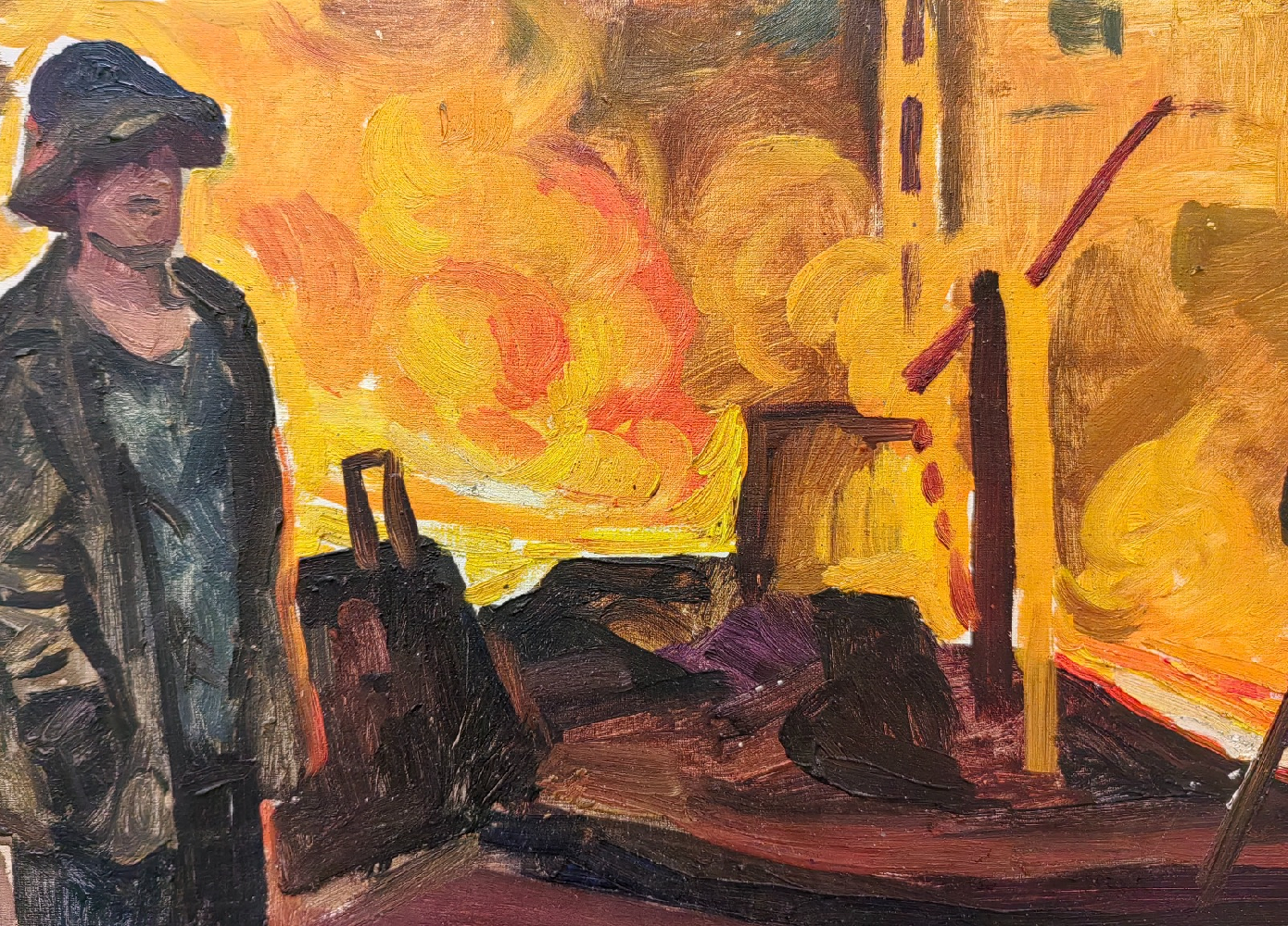 Никонов Михаил Фёдорович. В доменном цеху.