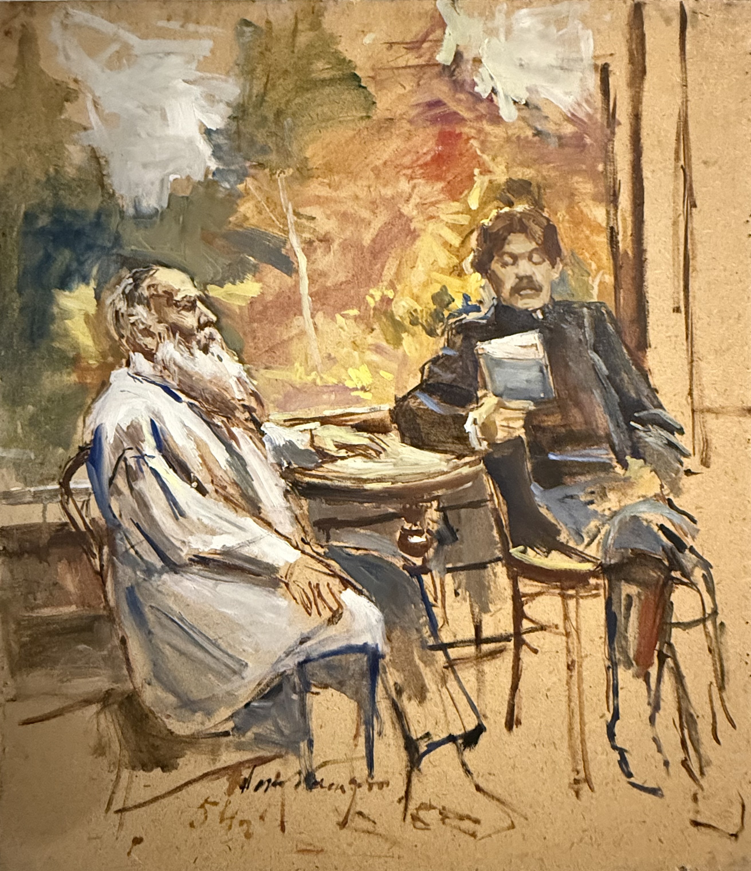 Налбандян Дмитрий Аркадьевич. А.М. Горький  у Л.Н. Толстого в Ясной Поляне