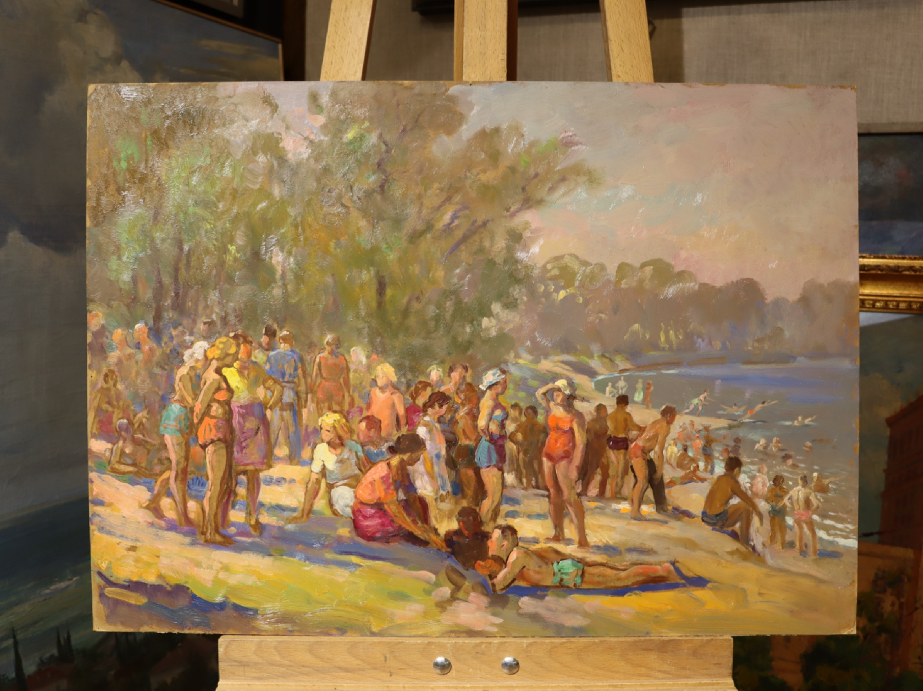 Шлепнёв Василий Степанович. На пляже