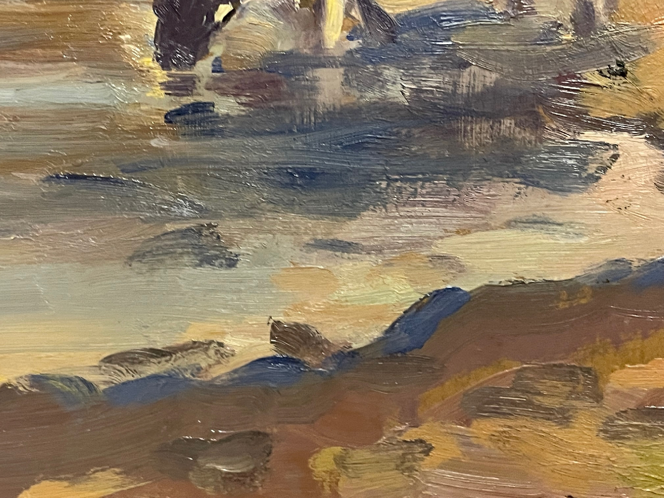 Шлепнёв Василий Степанович. Коровы на водопое