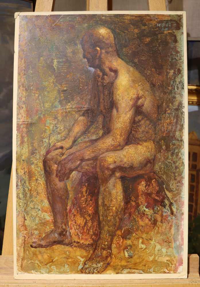 Шлепнёв Василий Степанович. Сидящий натурщик