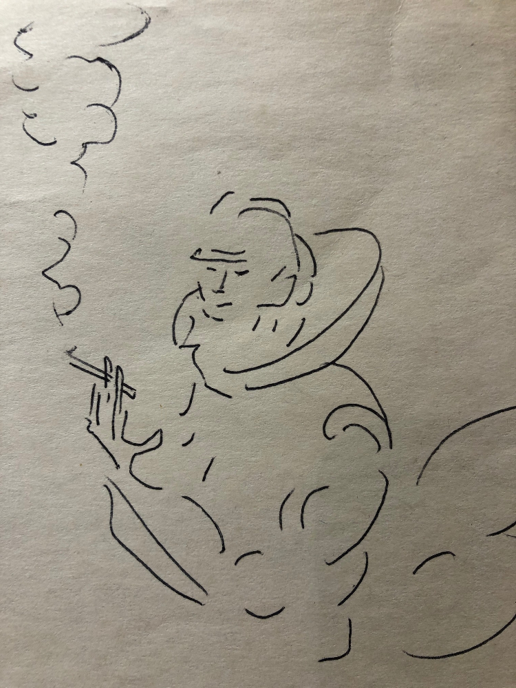 Харитонов Александр Васильевич. Саша сидит и курит