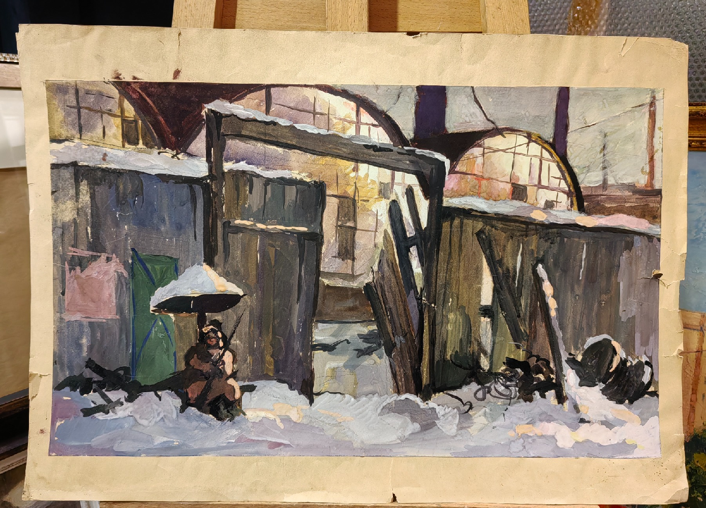 Лапин Василий Алексеевич. Сторож у проходной