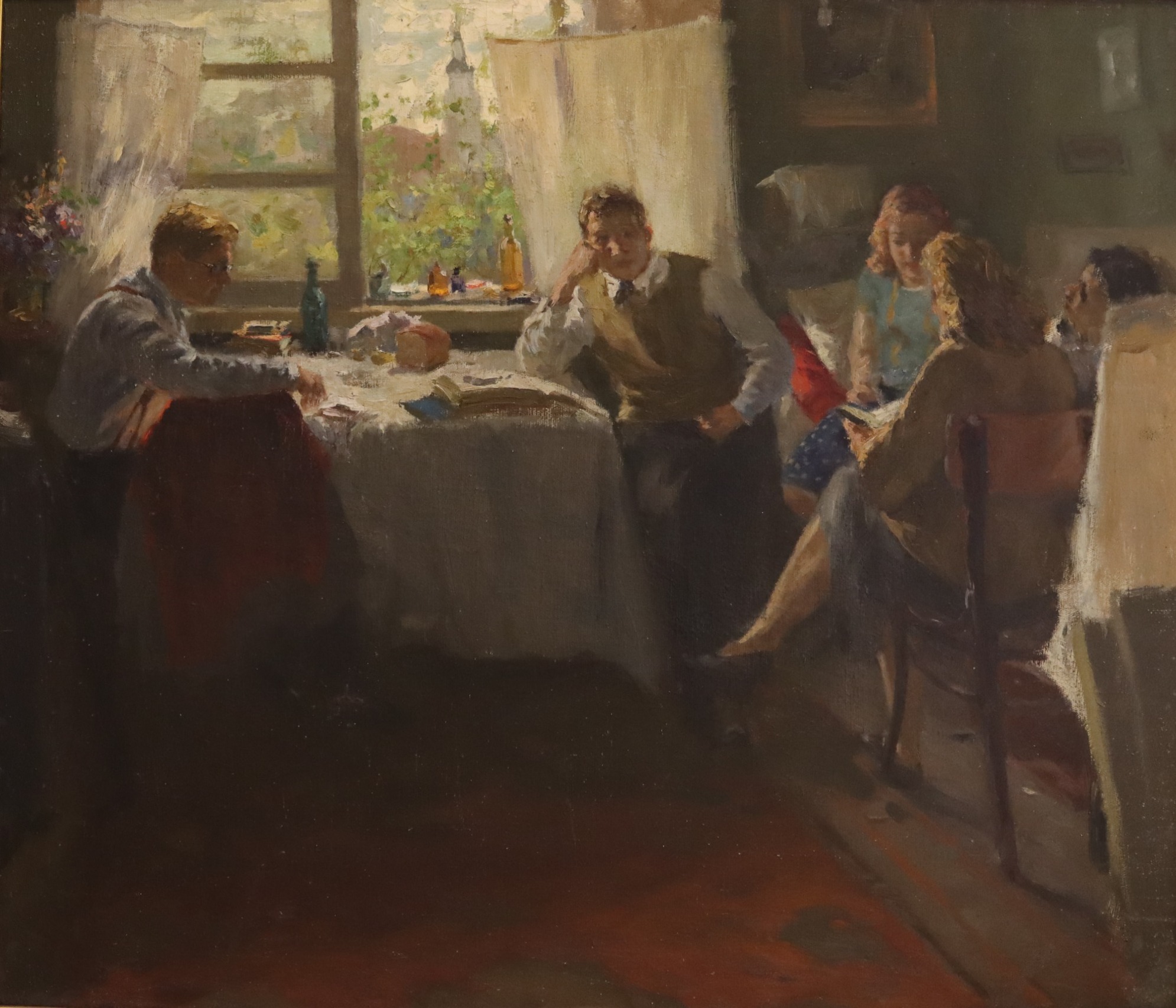 Рабинович Любовь Семеновна. Навещают товарища