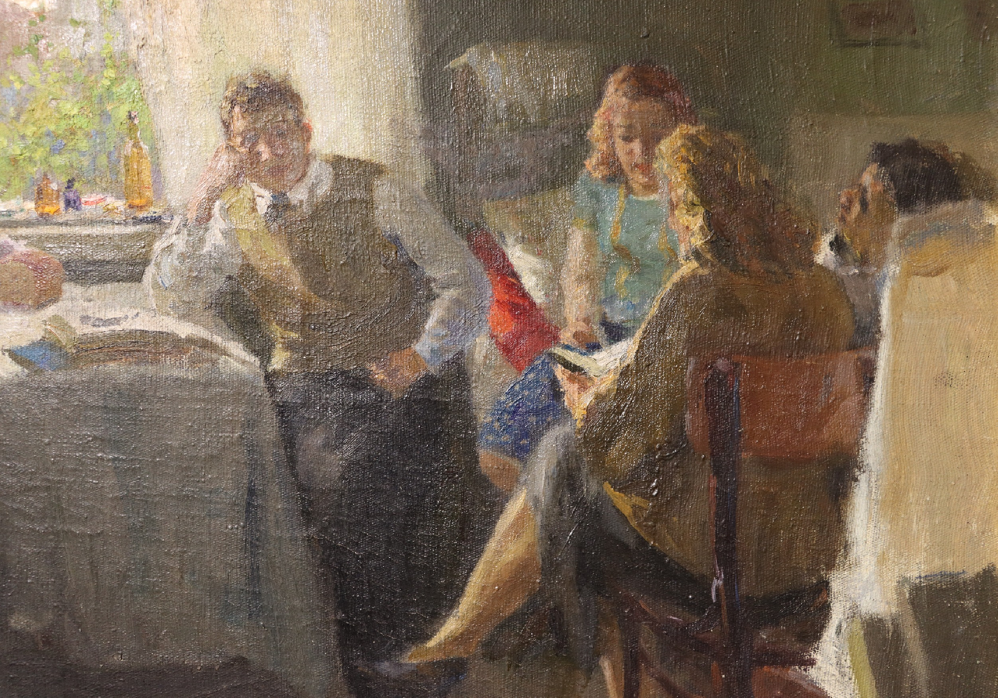 Рабинович Любовь Семеновна. Навещают товарища