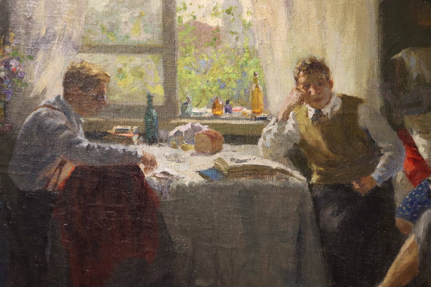 Рабинович Любовь Семеновна. Навещают товарища