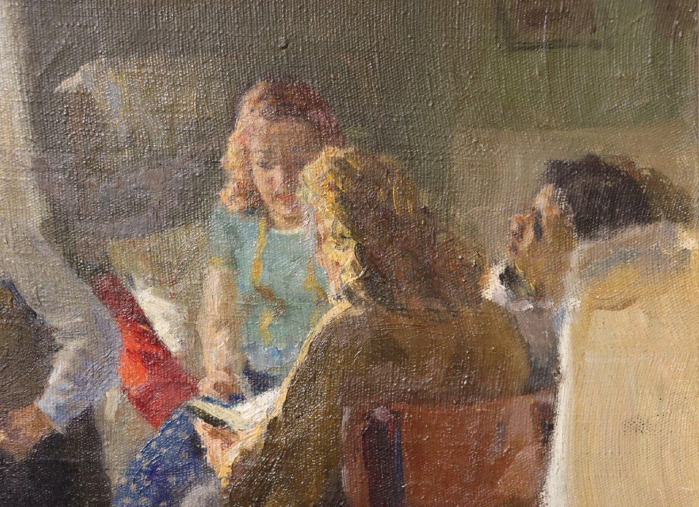 Рабинович Любовь Семеновна. Навещают товарища