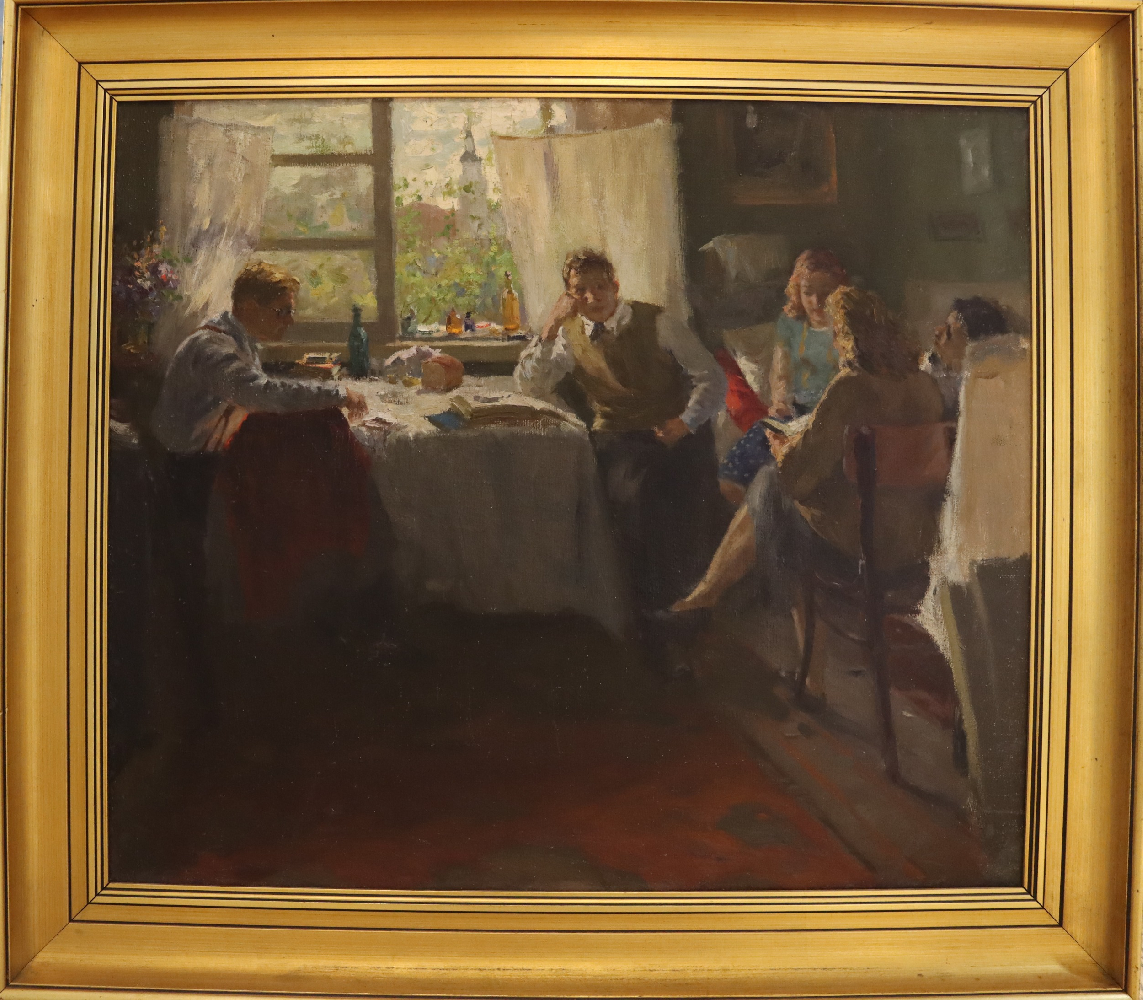 Рабинович Любовь Семеновна. Навещают товарища