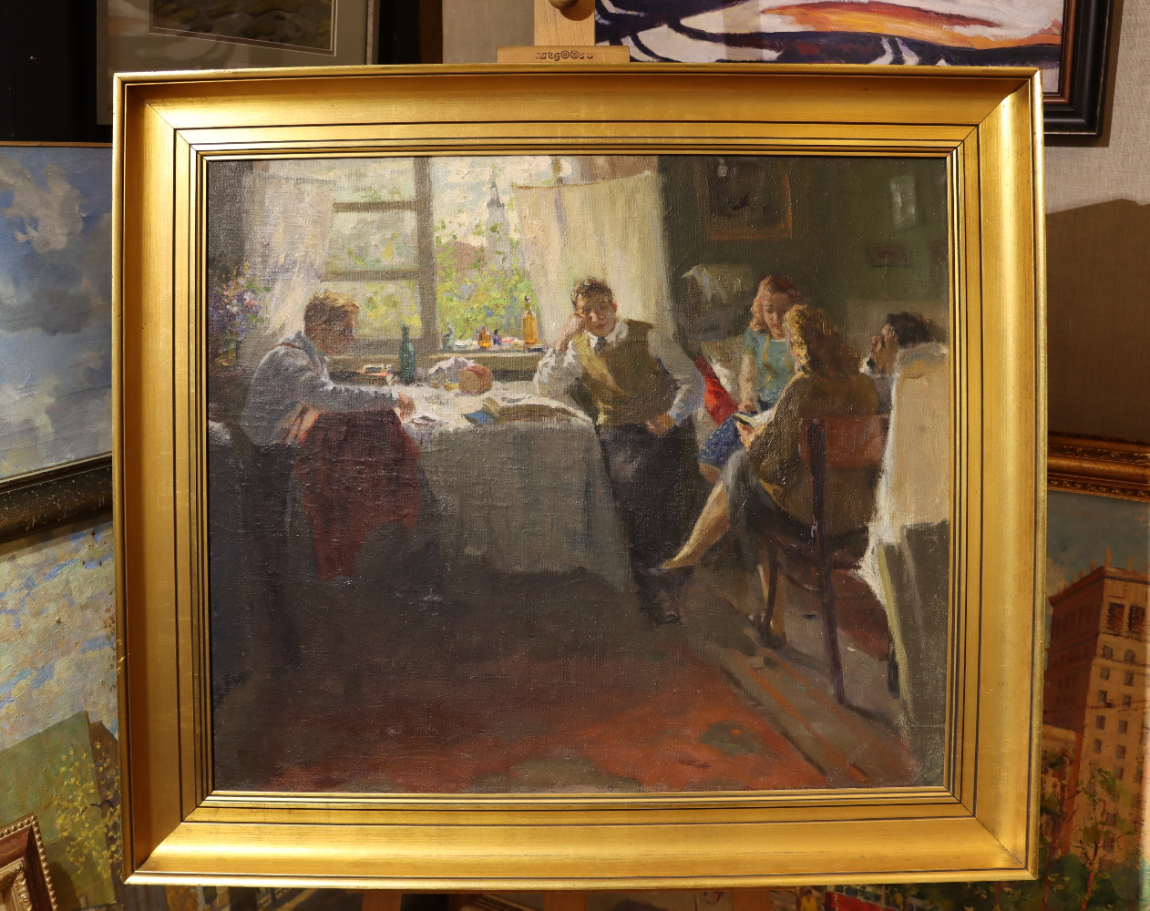 Рабинович Любовь Семеновна. Навещают товарища