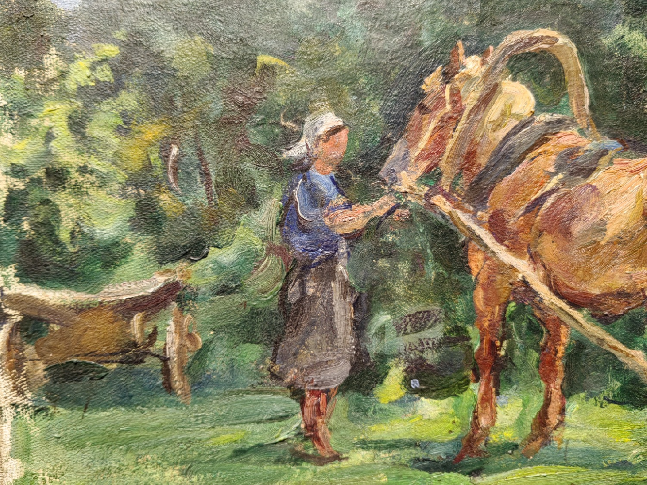 Кончаловский Михаил Петрович. Лошадь, запряженная в телегу
