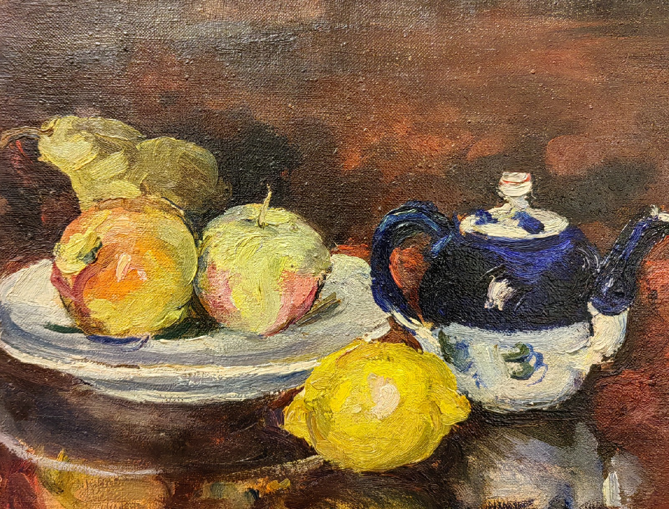 Кончаловский Михаил Петрович. Натюрморт с чайником и фруктами