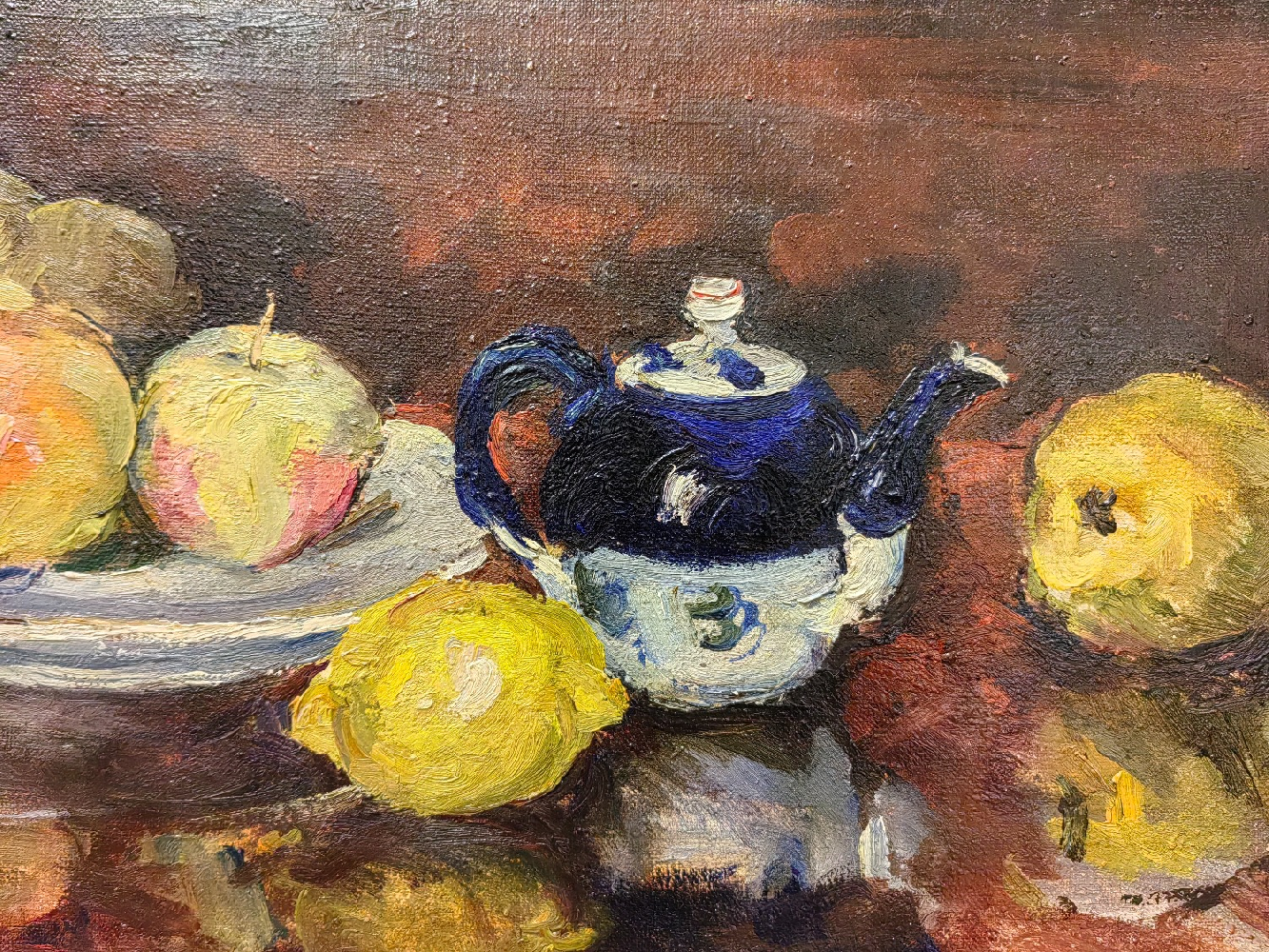 Кончаловский Михаил Петрович. Натюрморт с чайником и фруктами