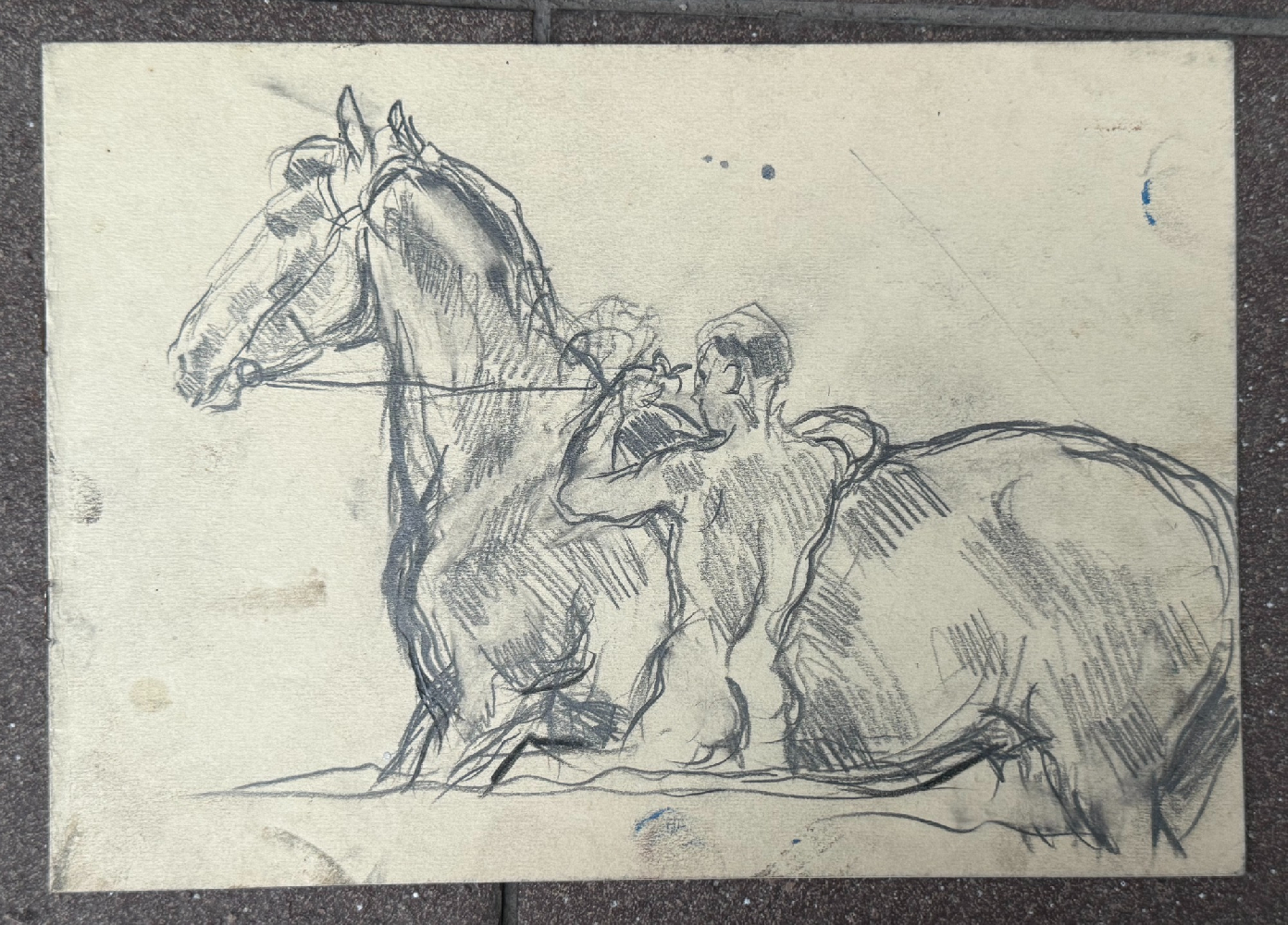 Кончаловский Михаил Петрович. Купание коня. 171