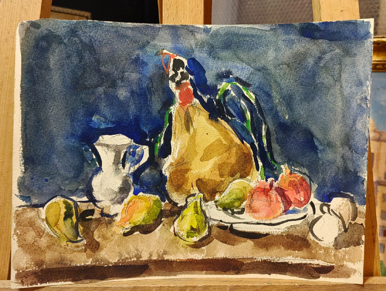 Кончаловский Михаил Петрович. Натюрморт с фруктами и кувшином. 245