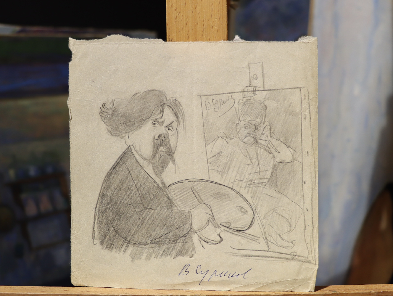 Крылов Порфирий Никитич. Портрет Василия Ивановича Сурикова