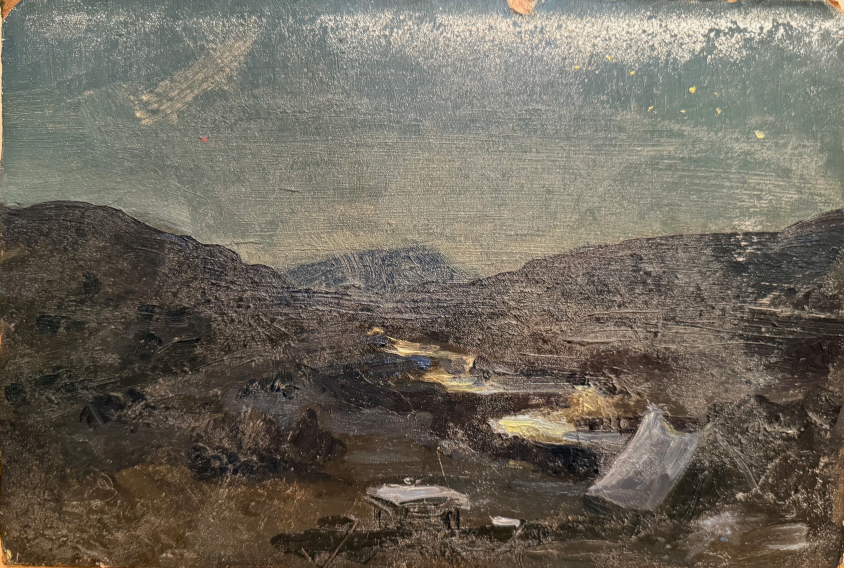 Котов Николай Георгиевич. Пейзаж с палаткой