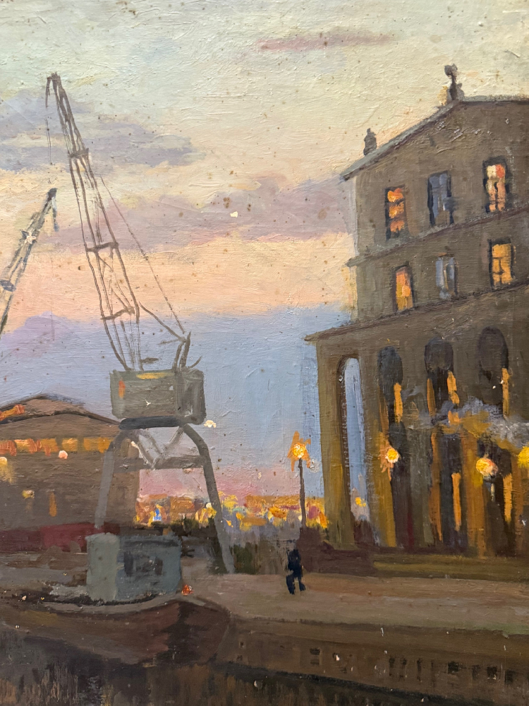 Неизвестный художник . Южный речной порт Москвы